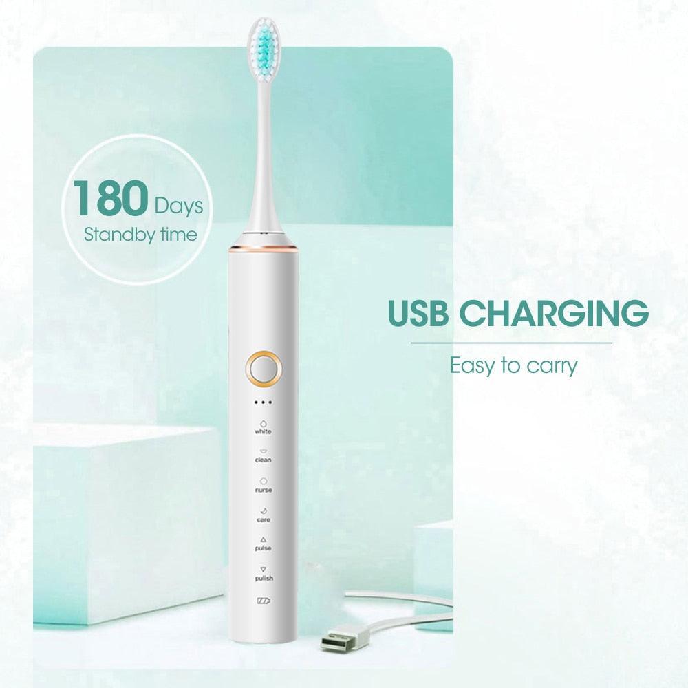Sonic Electric Toothbrush Travel for Adults Children Denta Whitening - VirtuousWares:Global