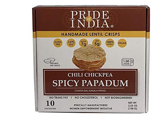 Spicy Chickpea Masala Papadum Lentil Crisp - Pack of 6 - VirtuousWares:Global