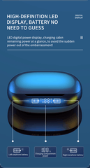 Sport Ear Hook LED Display Wireless Earphone With Microphones - VirtuousWares:Global