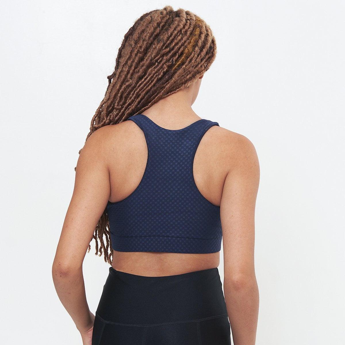 Square Neck Performance Bralette -Midnight Circles Pattern - VirtuousWares:Global