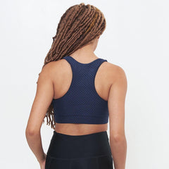 Square Neck Performance Bralette -Midnight Circles Pattern - VirtuousWares:Global