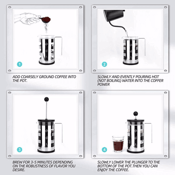 Stainless Steel 600 ml French Press Coffee Maker - VirtuousWares:Global
