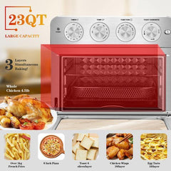 Stainless Steel Air Fryer Toaster Oven Countertop Oven - VirtuousWares:Global