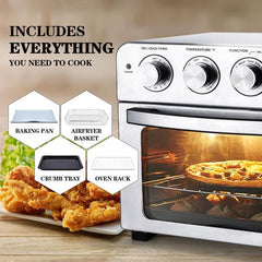 Stainless Steel Air Fryer Toaster Oven Countertop Oven - VirtuousWares:Global
