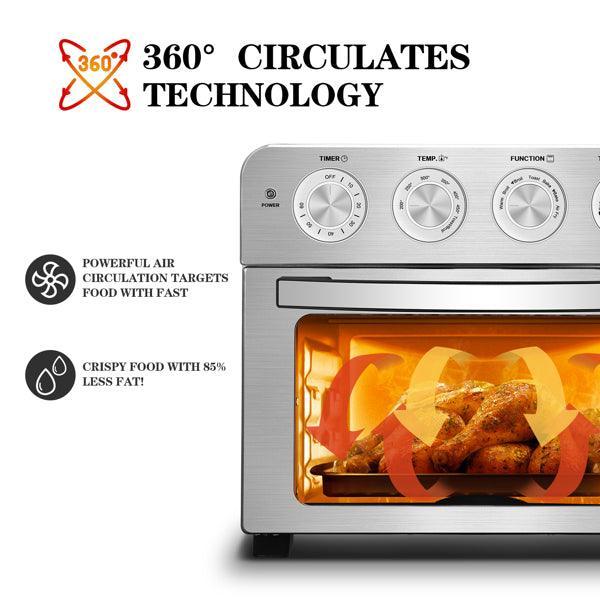 Stainless Steel Air Fryer Toaster Oven Countertop Oven - VirtuousWares:Global