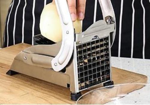 Stainless Steel French Fries and Potato Cutter with 2 Different Blades - VirtuousWares:Global