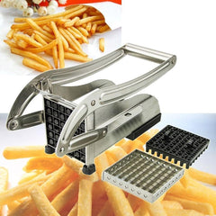 Stainless Steel French Fries and Potato Cutter with 2 Different Blades - VirtuousWares:Global