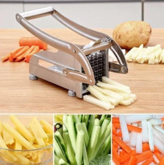 Stainless Steel French Fries and Potato Cutter with 2 Different Blades - VirtuousWares:Global