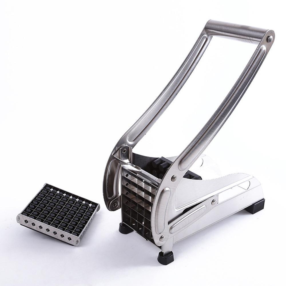 Stainless Steel French Fries and Potato Cutter with 2 Different Blades - VirtuousWares:Global