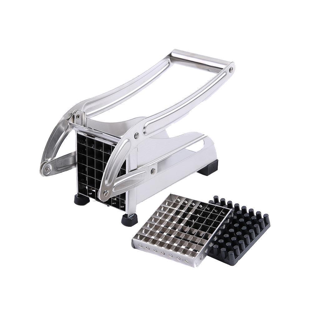 Stainless Steel French Fries and Potato Cutter with 2 Different Blades - VirtuousWares:Global