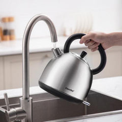 Stainless Steel Inner Pot and Lid Electric Kettle with Water Filter - VirtuousWares:Global