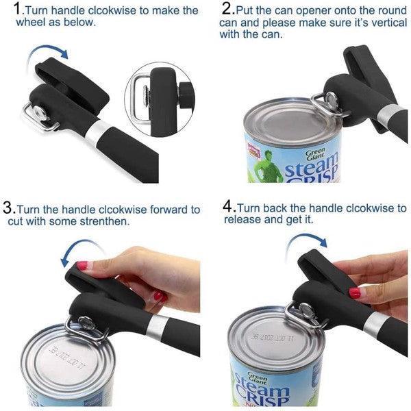Stainless Steel Safe Cut Can Opener Smooth Edge Can Opener - VirtuousWares:Global