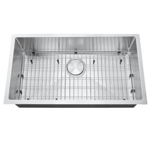 Stainless Steel Single Bowl Undermount Kitchen Sink Combo With Faucet - VirtuousWares:Global