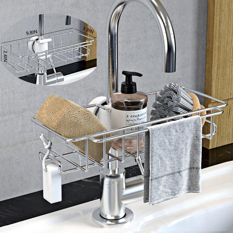 Stainless Steel Sink Storage Rack Kitchen Bathroom - VirtuousWares:Global
