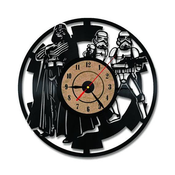 STAR WARS DARTH VADER HANDMADE VINYL RECORD WALL CLOCK FAN GIFT - VirtuousWares:Global