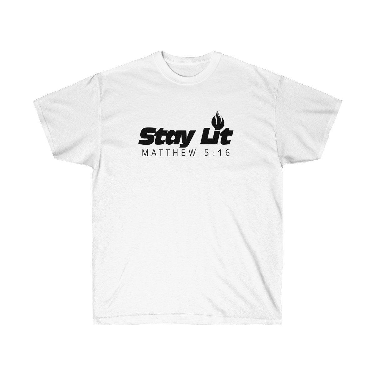 Stay Lit Unisex Tee, Matthew 5:16 Tee, Religious - VirtuousWares:Global