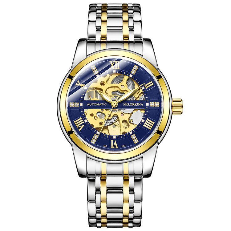 Steel Belt Mechanical Hollow Waterproof Luminous Watch - VirtuousWares:Global