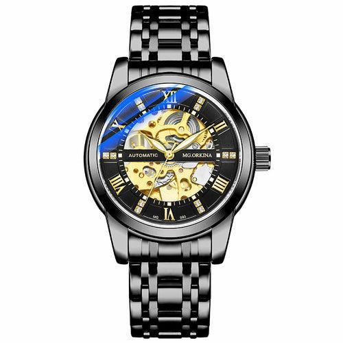 Steel Belt Mechanical Hollow Waterproof Luminous Watch - VirtuousWares:Global