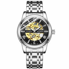 Steel Belt Mechanical Hollow Waterproof Luminous Watch - VirtuousWares:Global