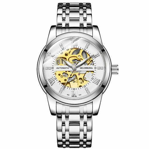 Steel Belt Mechanical Hollow Waterproof Luminous Watch - VirtuousWares:Global