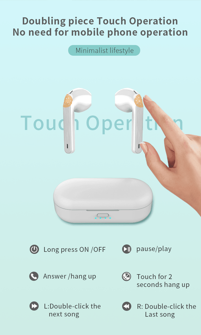 Stereo Sport Headset TWS Bluetooth 5.0 Earphone - VirtuousWares:Global