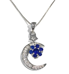 Sterling Silver Moon Crescent Necklace, Dainty Necklace for Women, Min - VirtuousWares:Global