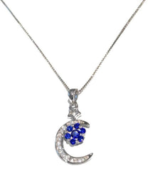 Sterling Silver Moon Crescent Necklace, Dainty Necklace for Women, Min - VirtuousWares:Global