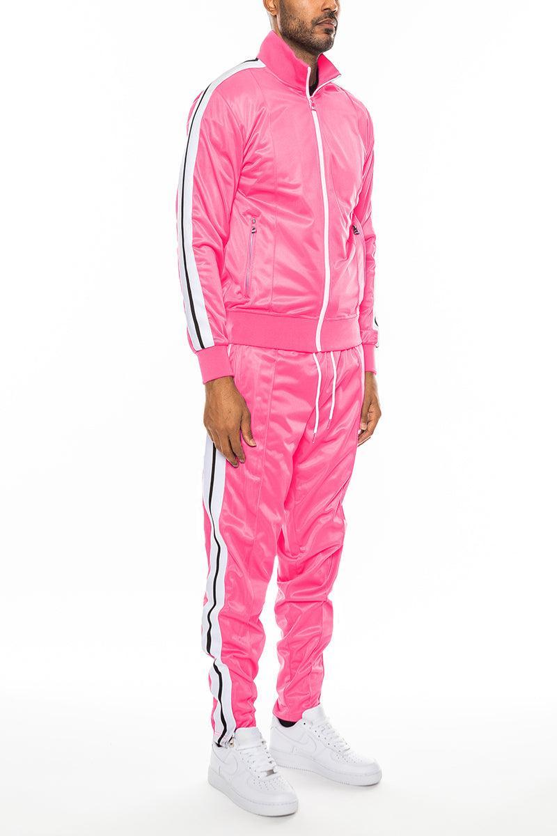 Striped Tape Front Pleat Track Suit - VirtuousWares:Global