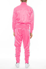 Striped Tape Front Pleat Track Suit - VirtuousWares:Global