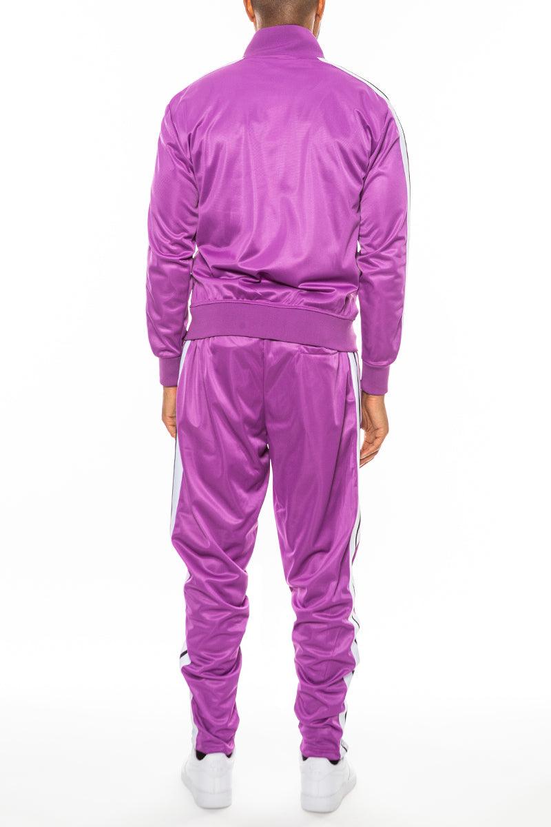 Striped Tape Front Pleat Track Suit - VirtuousWares:Global