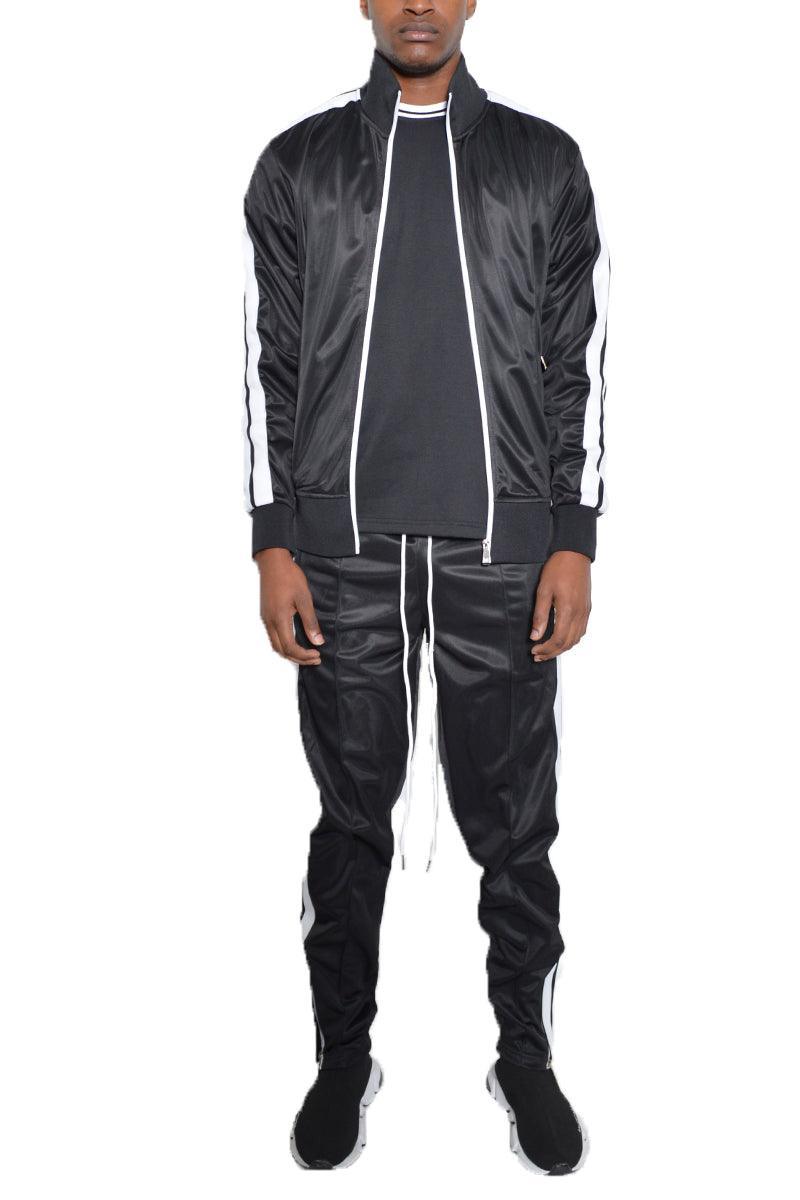 Striped Tape Front Pleat Track Suit - VirtuousWares:Global