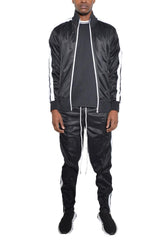 Striped Tape Front Pleat Track Suit - VirtuousWares:Global
