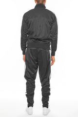 Striped Tape Front Pleat Track Suit - VirtuousWares:Global
