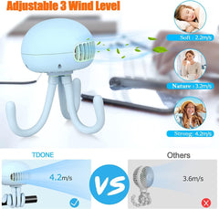 Stroller Fan Bladeless Portable Fan Flexible Tripod Leafless Fan - VirtuousWares:Global