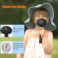 Stroller Fan Bladeless Portable Fan Flexible Tripod Leafless Fan - VirtuousWares:Global