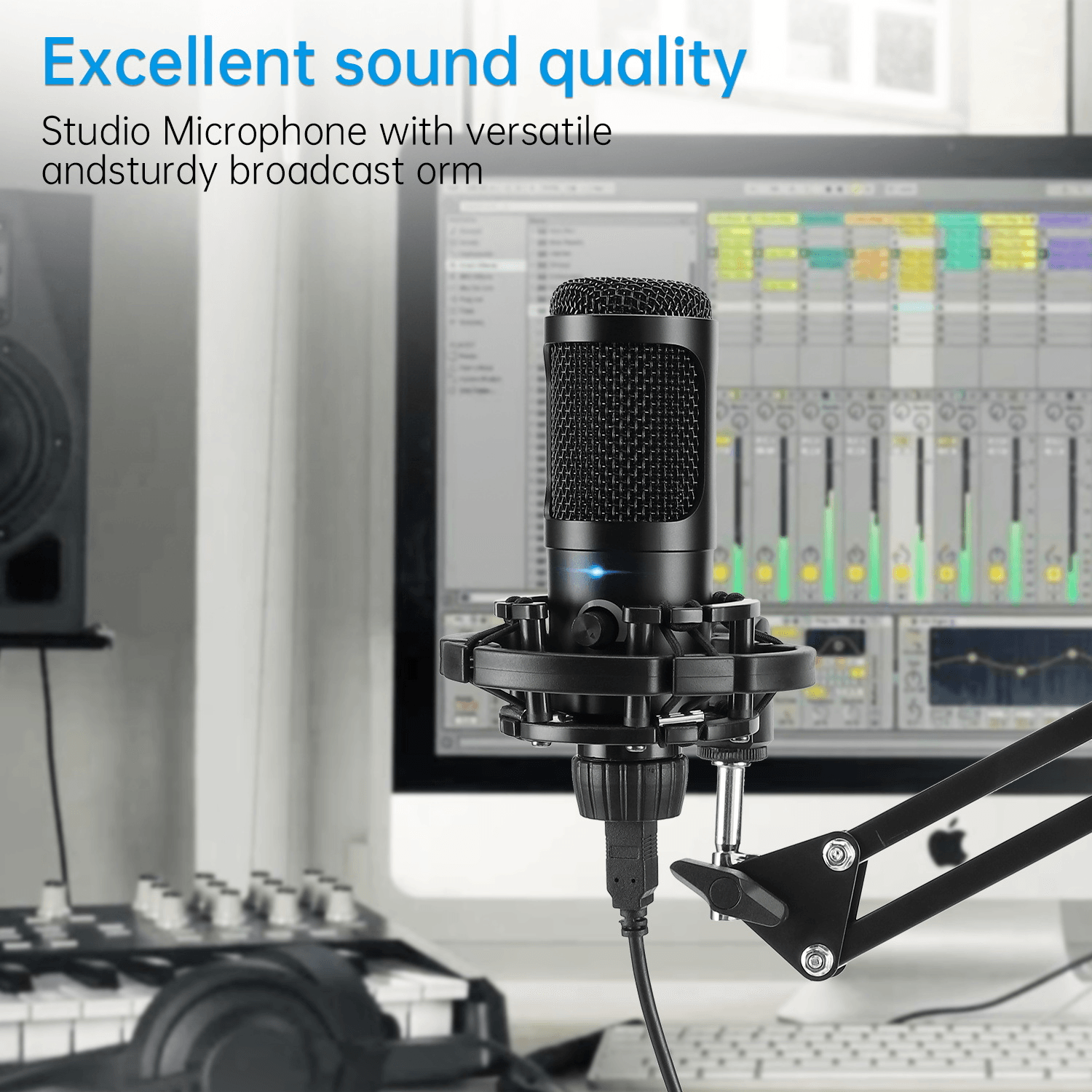 Studio Condenser USB Microphone Computer PC Microphone Kit - VirtuousWares:Global