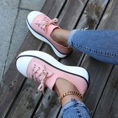 Summer Knitted Breathable Sneakers Women's Vulcanize Shoes - VirtuousWares:Global