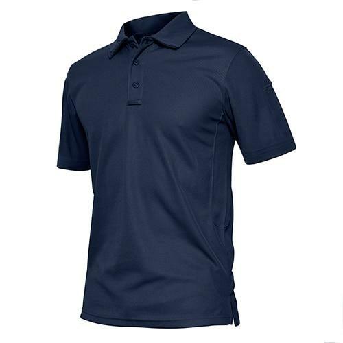 Summer Polo Shirts Mens Short Sleeve T-shirt Quick Dry Army Tactical - VirtuousWares:Global