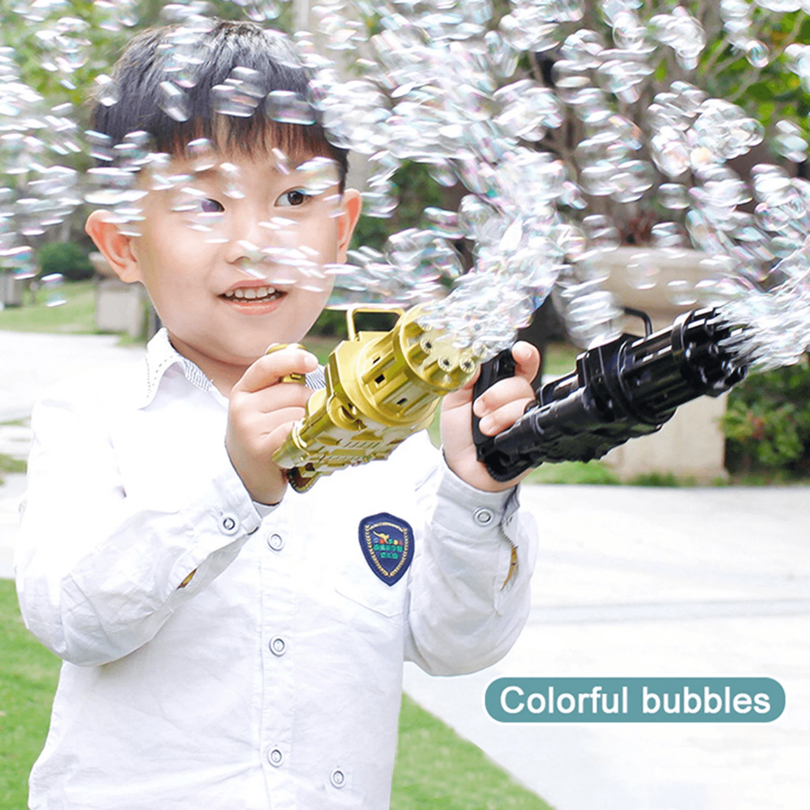 Summer Soap Water Bubble Machine Gatling Bubble Gun Toys - VirtuousWares:Global