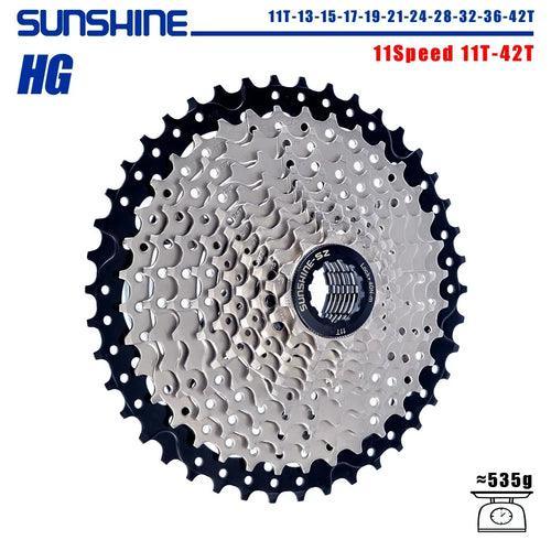 SUNSHINE Bicycle Cassette 8/9/10/11/12Speed Freewheel HG Structure - VirtuousWares:Global