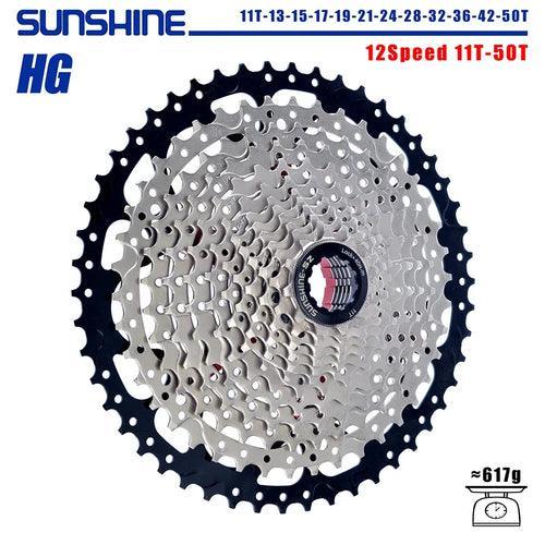 SUNSHINE Bicycle Cassette 8/9/10/11/12Speed Freewheel HG Structure - VirtuousWares:Global