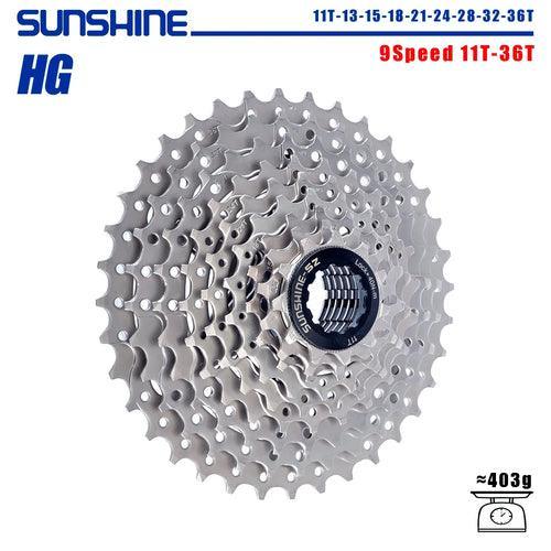 SUNSHINE Bicycle Cassette 8/9/10/11/12Speed Freewheel - VirtuousWares:Global
