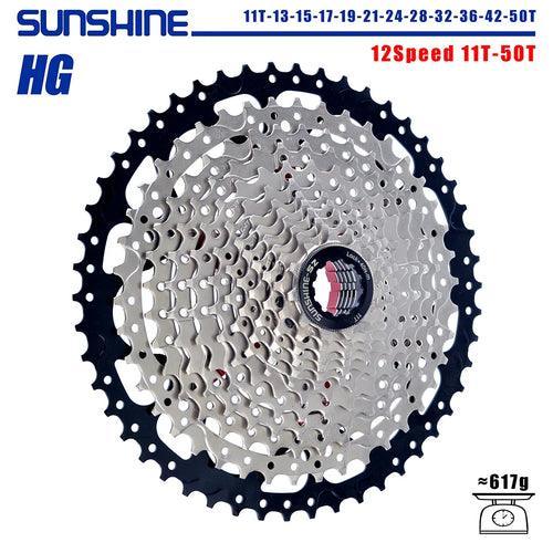 SUNSHINE Bicycle Cassette 8/9/10/11/12Speed Freewheel - VirtuousWares:Global