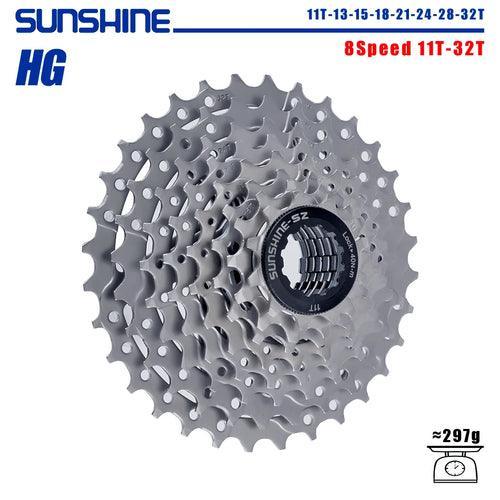 SUNSHINE Bicycle Cassette 8/9/10/11/12Speed Freewheel - VirtuousWares:Global