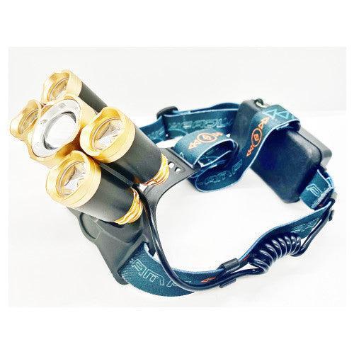 Super Bright 5 LED Zoomable Headlight Waterproof Headlamp Rechargable - VirtuousWares:Global