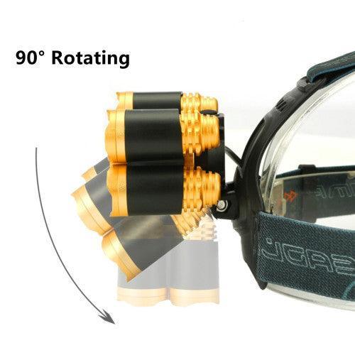 Super Bright 5 LED Zoomable Headlight Waterproof Headlamps for Camping - VirtuousWares:Global