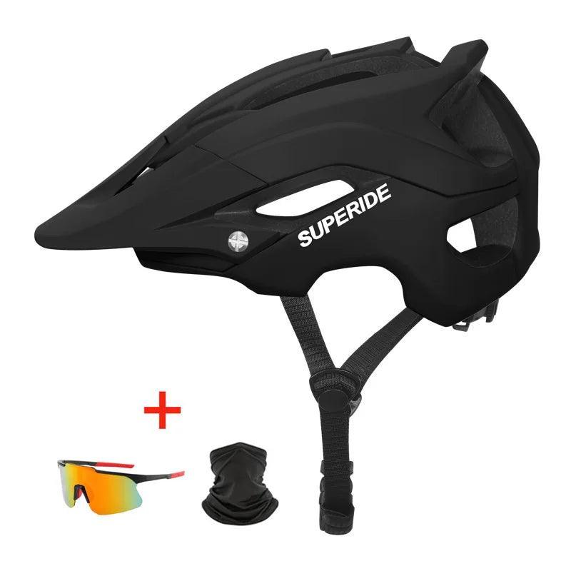 SUPERIDE Outdoor DH MTB Bicycle Helmet Integrally-molded Road Mountain Bike Helmet Ultralight Racing Riding Cycling Helmet - VirtuousWares:Global