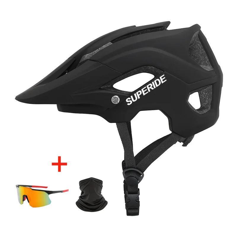 SUPERIDE Outdoor DH MTB Bicycle Helmet Integrally-molded Road Mountain Bike Helmet Ultralight Racing Riding Cycling Helmet - VirtuousWares:Global