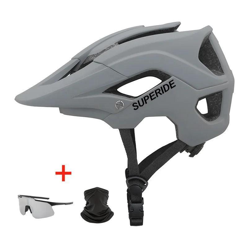 SUPERIDE Outdoor DH MTB Bicycle Helmet Integrally-molded Road Mountain Bike Helmet Ultralight Racing Riding Cycling Helmet - VirtuousWares:Global