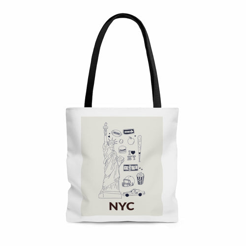 Symbols of NYC Everyday Tote Bag Medium - VirtuousWares:Global